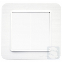 Выключатель двухклавишный Arvia Electric Lavin Белый (21 29 4001 202)